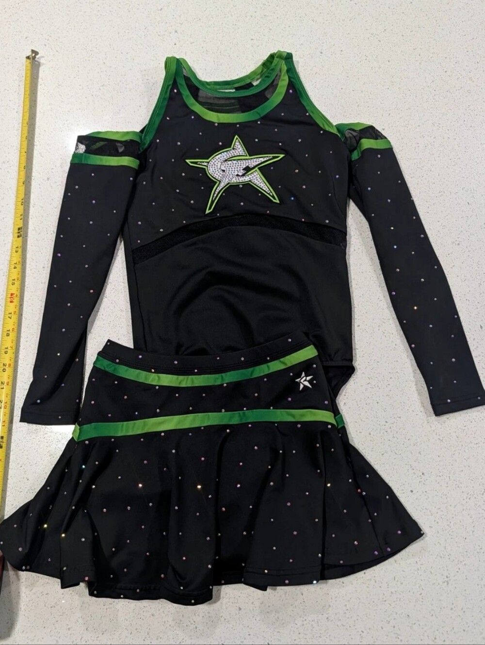 REAL Rebel Athletics ALLSTAR Cheer Uniform Cheerleading ELITE All Star YXL Large
